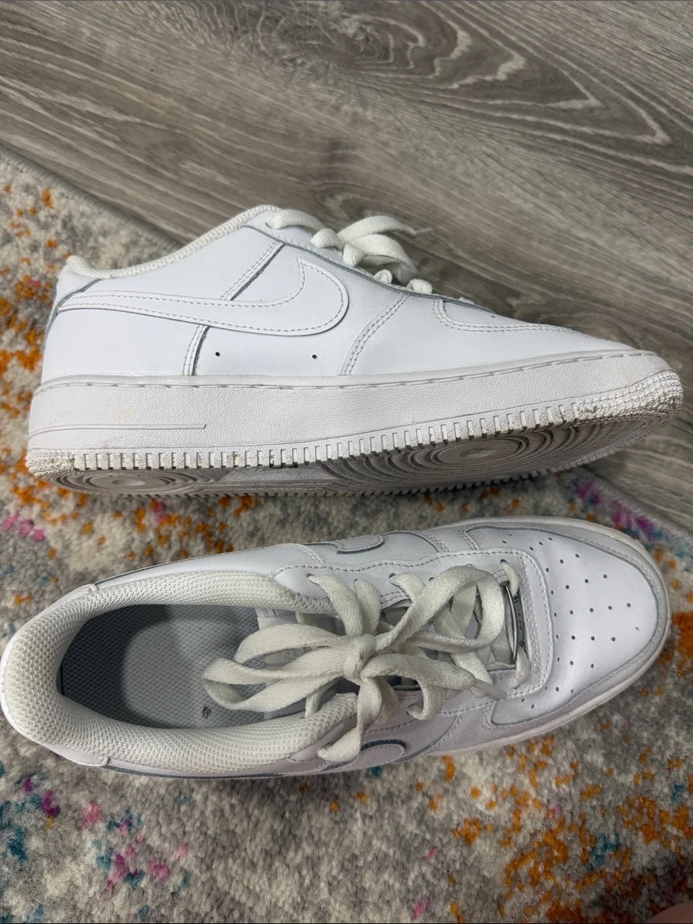 Nike kids Air Force 1 sneaker white